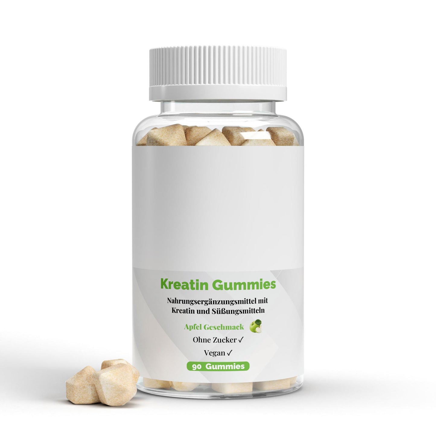 ABVERKAUF -70%: Kreatin Gummies Apfel - 90 Stk. (MHD 01 / 27)