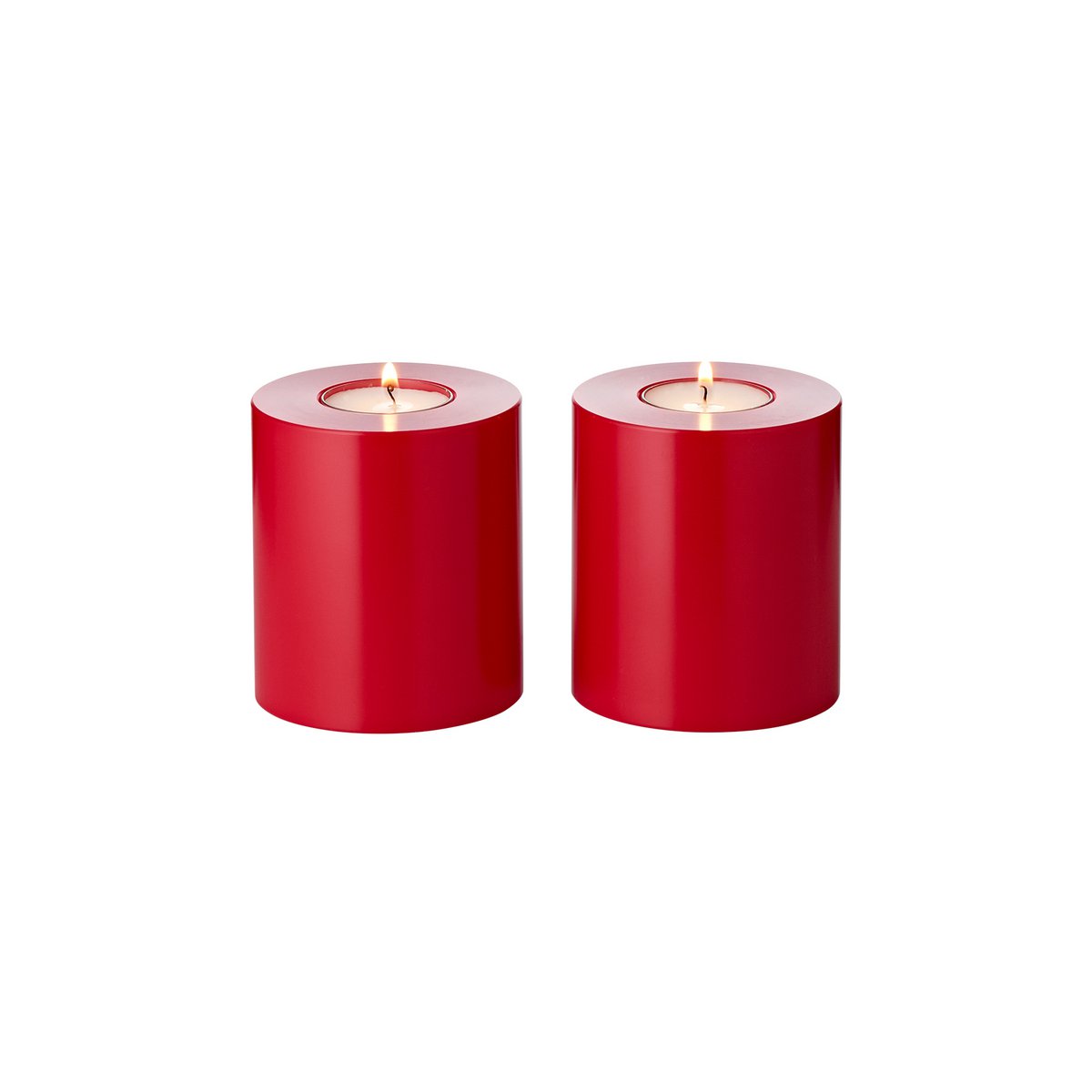 Edzard 2 Set Permanente Cornelius (hoogte 9 cm, Ø 8 cm) Rood, groenlicht houder hittebestendig tot 90 graden