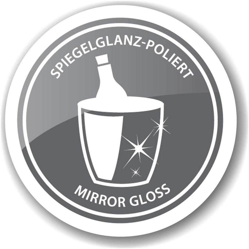 EDZARD champagnekoeler flessenkoeler wijnkoeler Cadiz, hoogglans gepolijst roestvrij staal, dubbelwandig, ø 32 cm