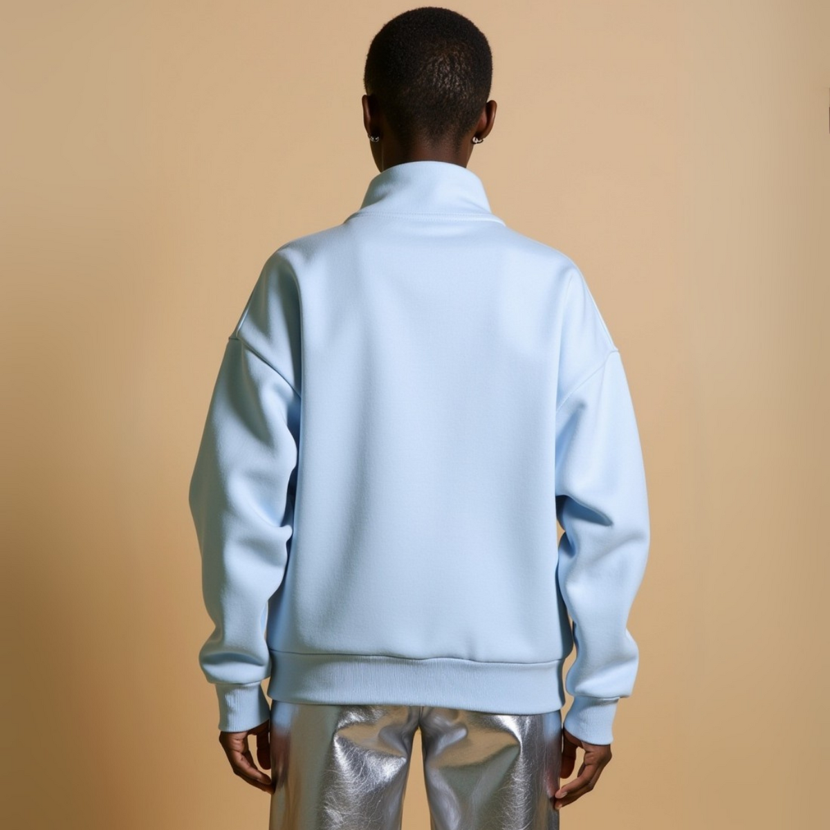 Half Zip Sweat "Be Good Be Bad Just Be" - Mintgreen