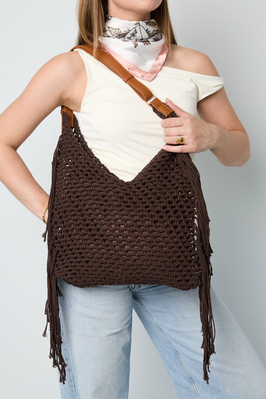 Beach Bags Solid Color Vacation Cotton Daily Accessories