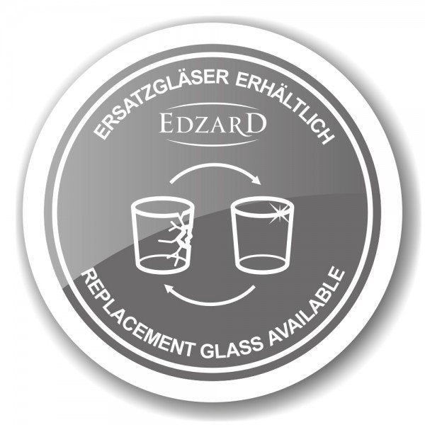 EDZARD kandelaar kandelaar Bamboe, elegant verzilverd, aanslagvrij, met glas, hoogte 35,5 cm