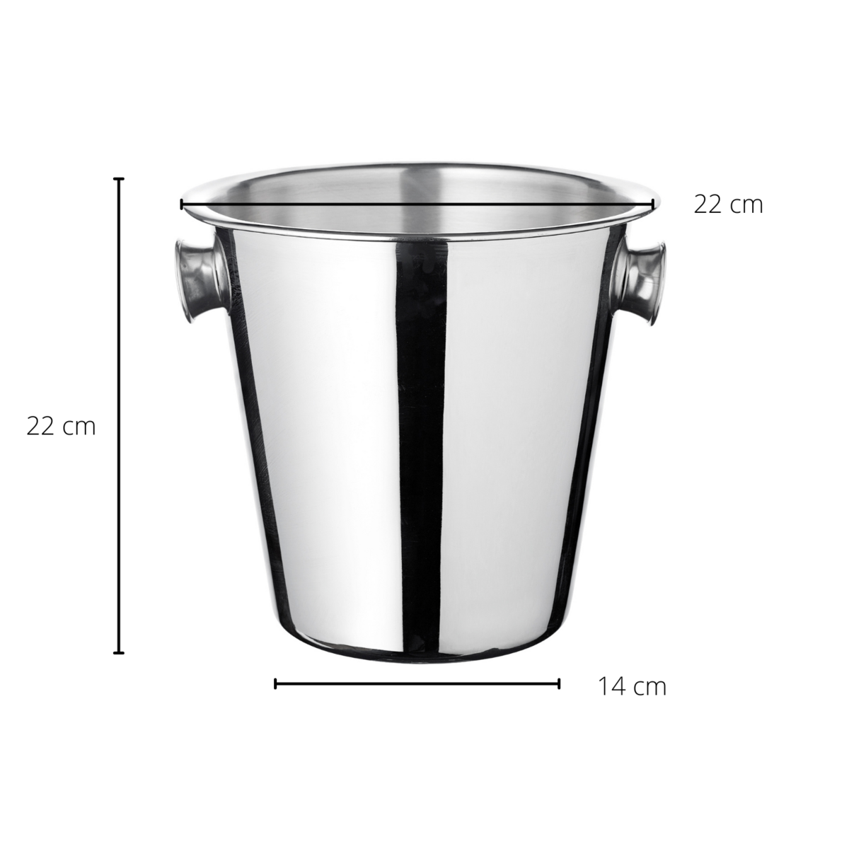 Champagne Kühler Joey Set van 3, Ø 21 cm, Edelstahl