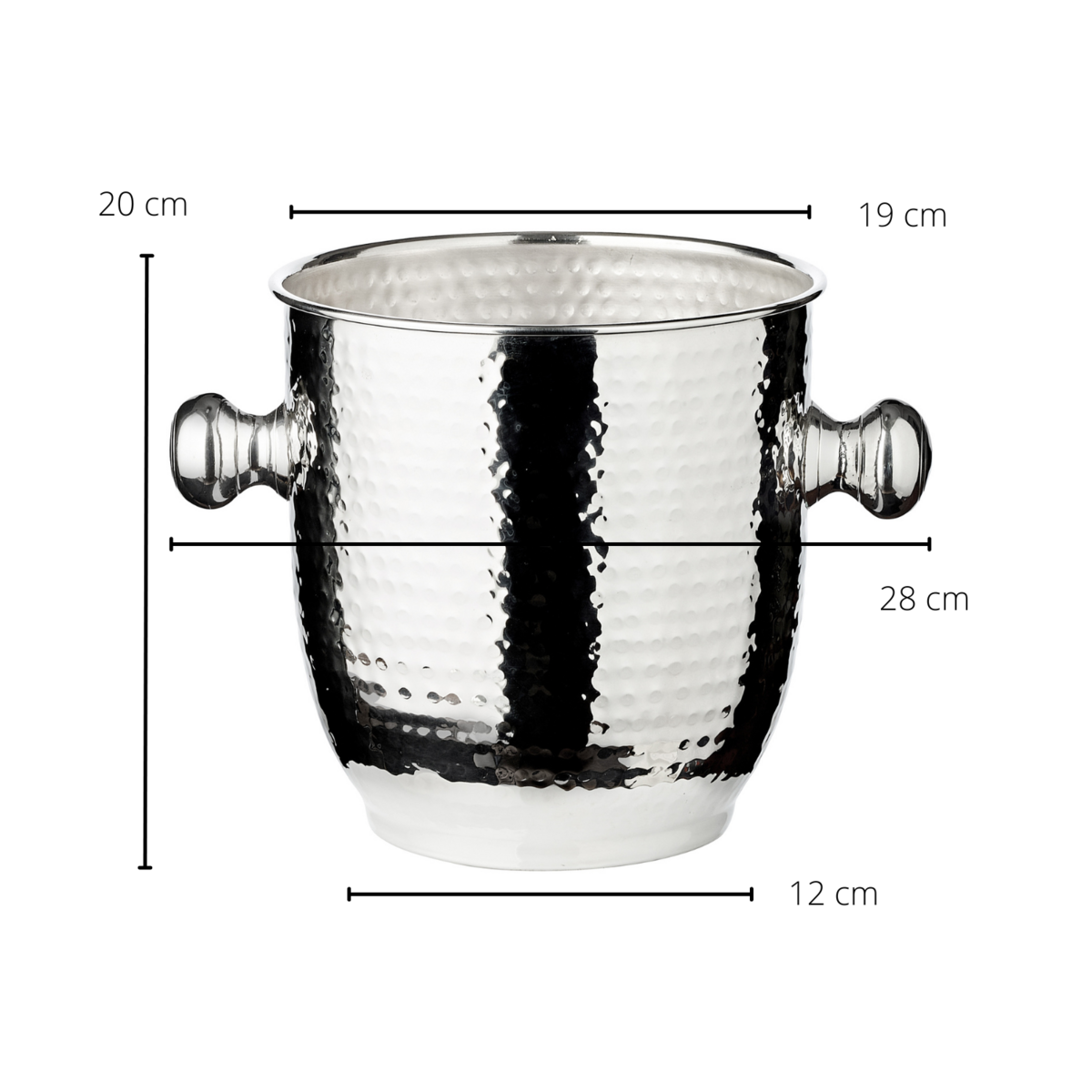 EDZARD wijnkoeler Alto, edel verzilverd, aanslagbestendig, hoogte 22 cm, diameter 20 cm