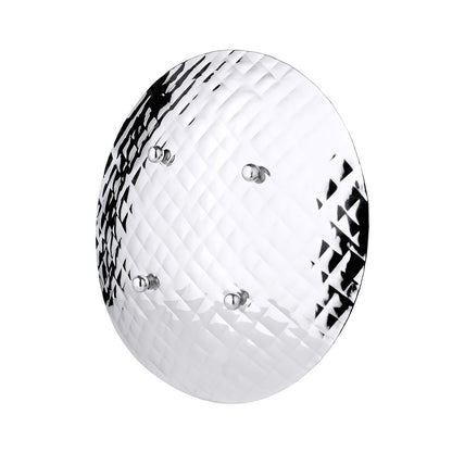 Leonora bord (Ø 25 cm, hoogte 3,2 cm), gehamerd, roestvrij staal
