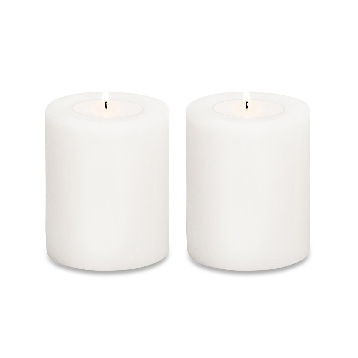 Set van 2 permanente kaarsen Cornelius (hoogte 9 cm, Ø 8 cm), hittebestendig tot 90°