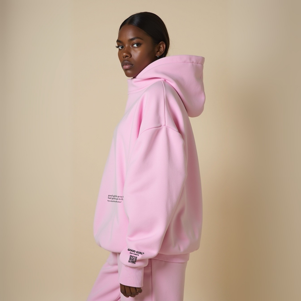 Hoodie "Bad Girls Go to Paris" - BabyBlue