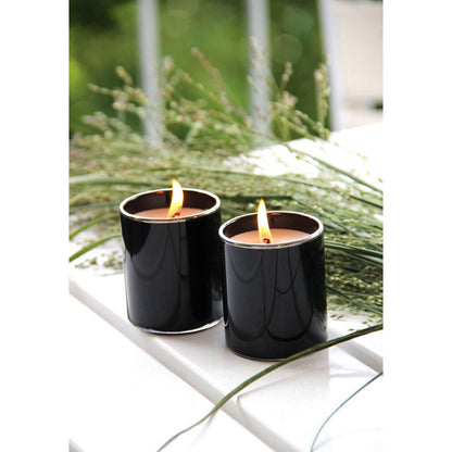 EDZARD set van 2 limoen, vegan geurkaars in glas, limoen, basilicum & mandarijn, hoogte 7 cm