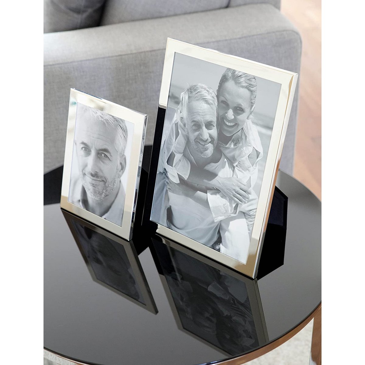 EDZARD fotolijst Prato voor foto 13 x 18 cm, edel verzilverd, aanslag beschermd, met 2 hangers