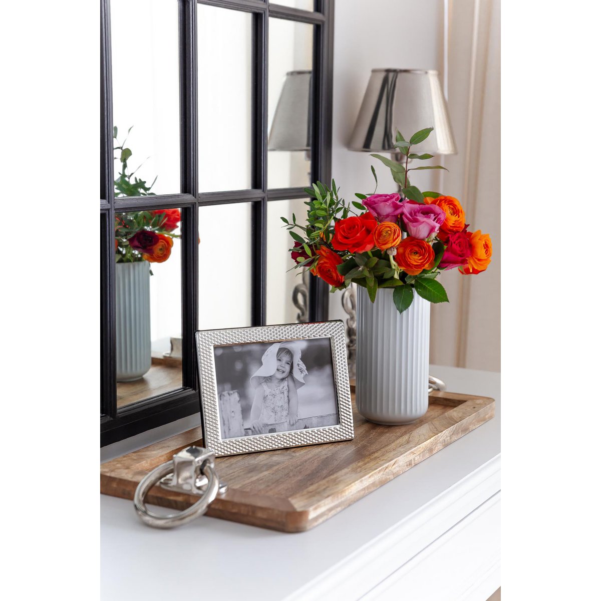 Barletta fotolijst 13 x 18 cm, elegant verzilverd, aanslagvrij, met 2 hangers