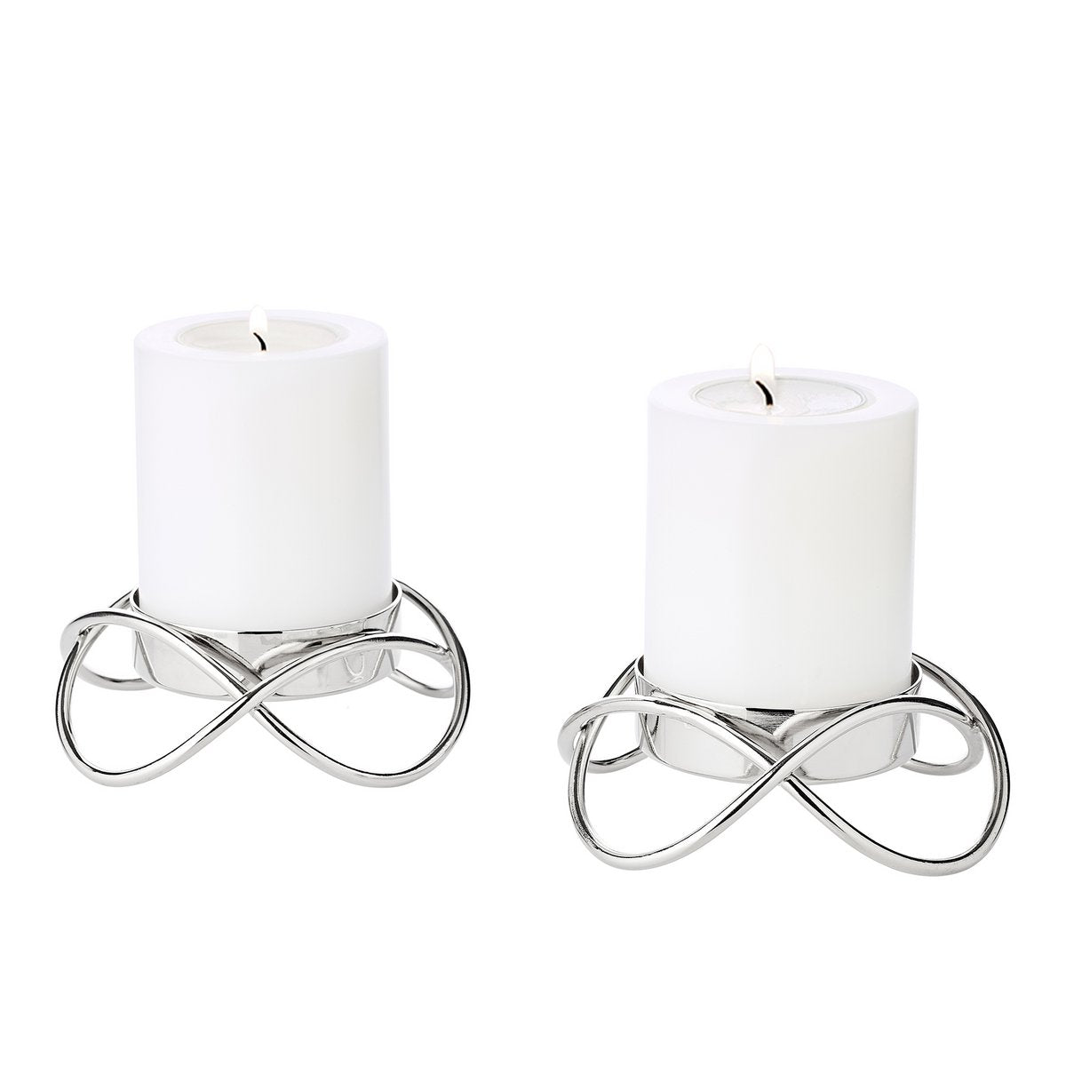 EDZARD Set van 2 kandelaars Bastia in zilver H 3 cm