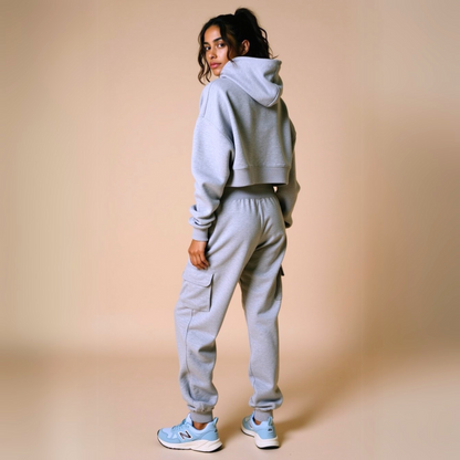Crop hoodie "twintig jaar over nu" - Weiss