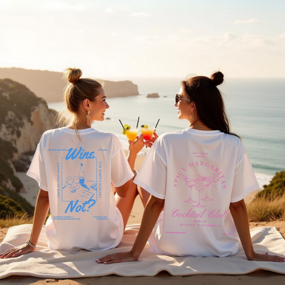 Oversized t-shirt "Hot Ladies geven de voorkeur aan pittige margaritas"