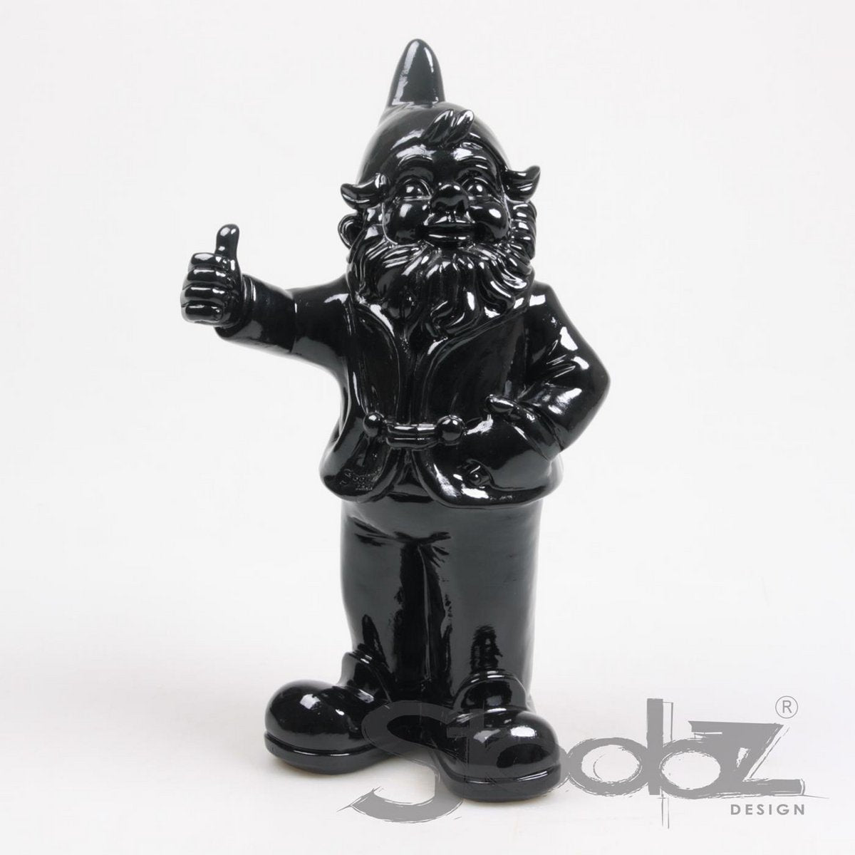 Stoobz Kabouter duim omhoog zwart 31cm