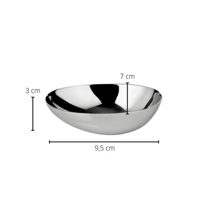 Snackschaal Luma (lengte 9,5 cm), hoogglans gepolijst, decoratieve schaal