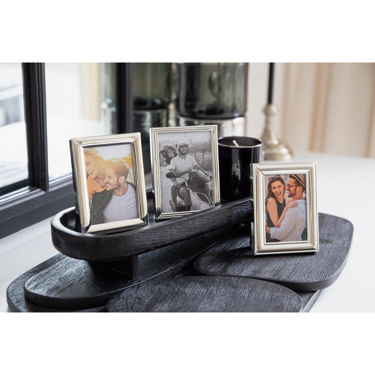 Set van 3 fotolijsten Joline (6 x 9 cm), verzilverd, aanslagbestendig