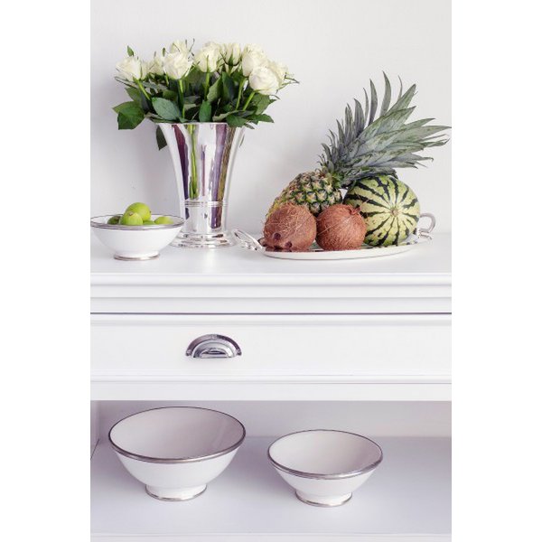 EDZARD bloempot bloempot vaas Tromba zwaar verzilverd, hoogte 20 cm, diameter 17 cm