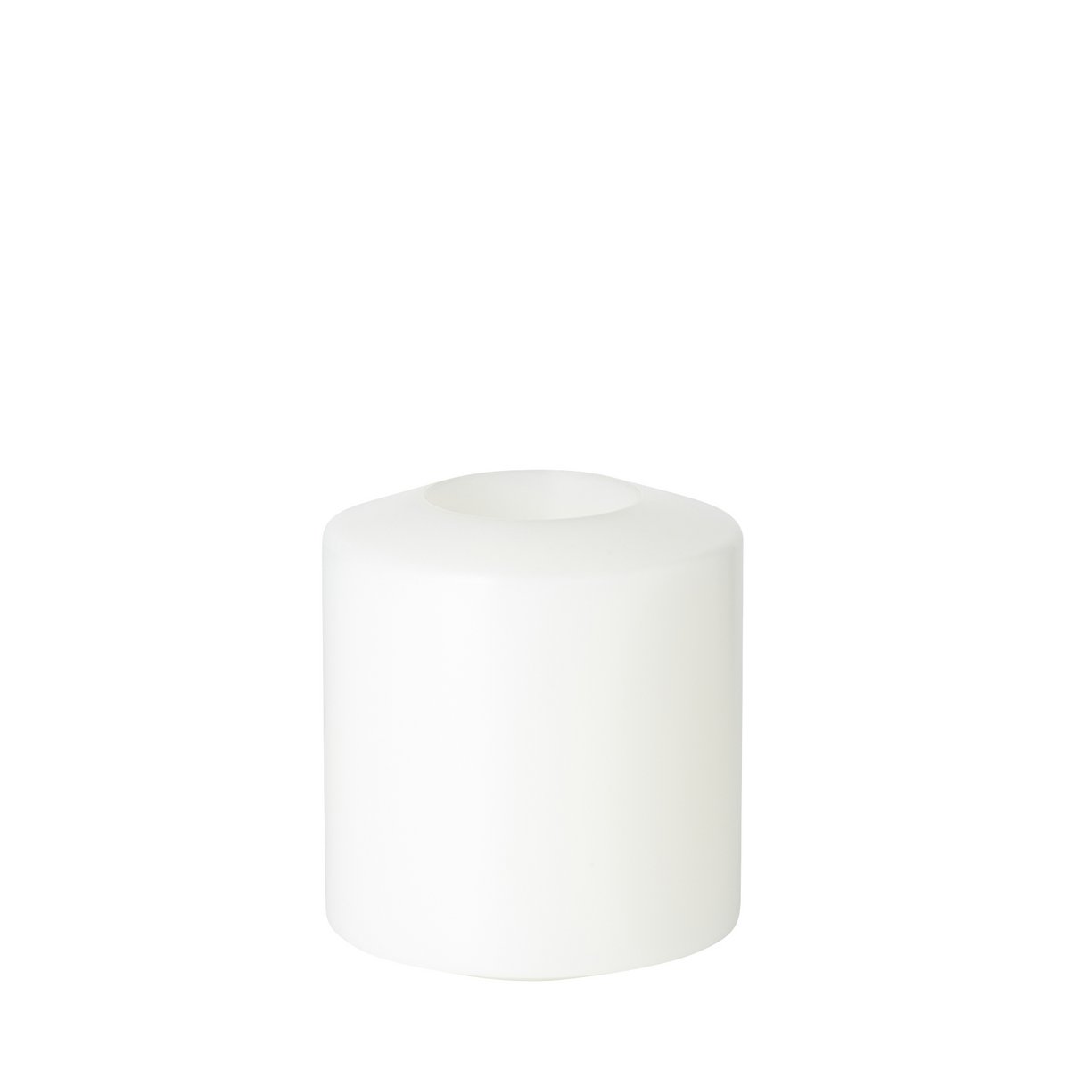 Cornelius Double Pine permanente kaars (hoogte 9 cm, Ø 8 cm), wit, hittebestendig tot 90°