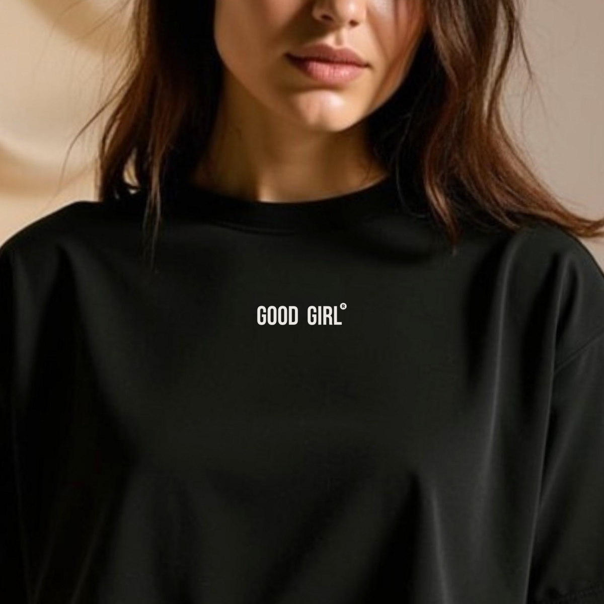 Statement Crop T-shirt "GOOD GIRL - SLECHTE GEWOONTEN" - Wit