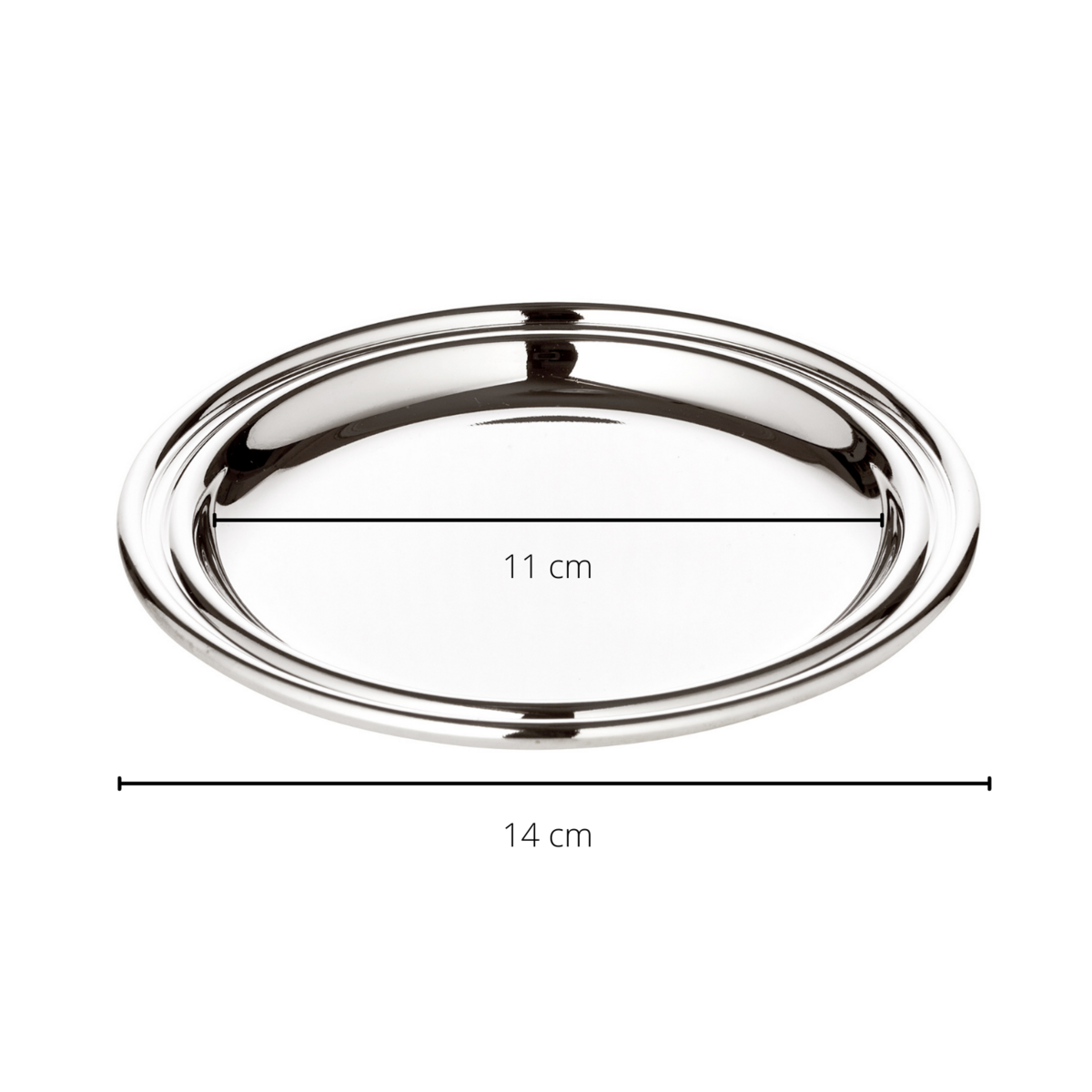 EDZARD onderzetter flessenonderzetter Astoria, elegant verzilverd en aanslagvrij, diameter 14 cm