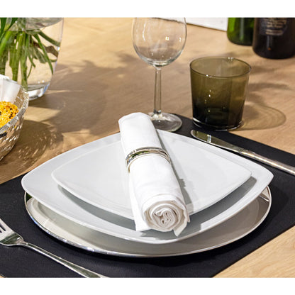 EDZARD set van 6 servetringdraad, edel verzilverd, aanslagbestendig, lengte 6 cm