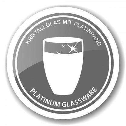 EDZARD vaas, bolvormige vaas Mirinde, mondgeblazen kristalglas met platina rand, H 18 cm, ø 20 cm, opening ø 10 cm