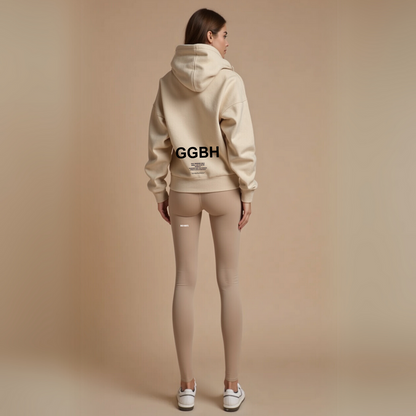 Hoodie met rits "GGBH" - mintgreen