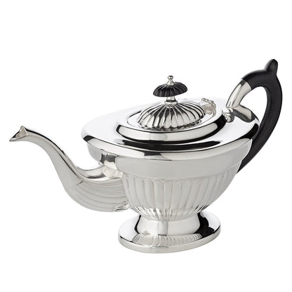EDZARD Queen Anne theepot, verzilverd, lengte 28 cm, breedte 14 cm, hoogte 16 cm, inhoud 0,9 liter