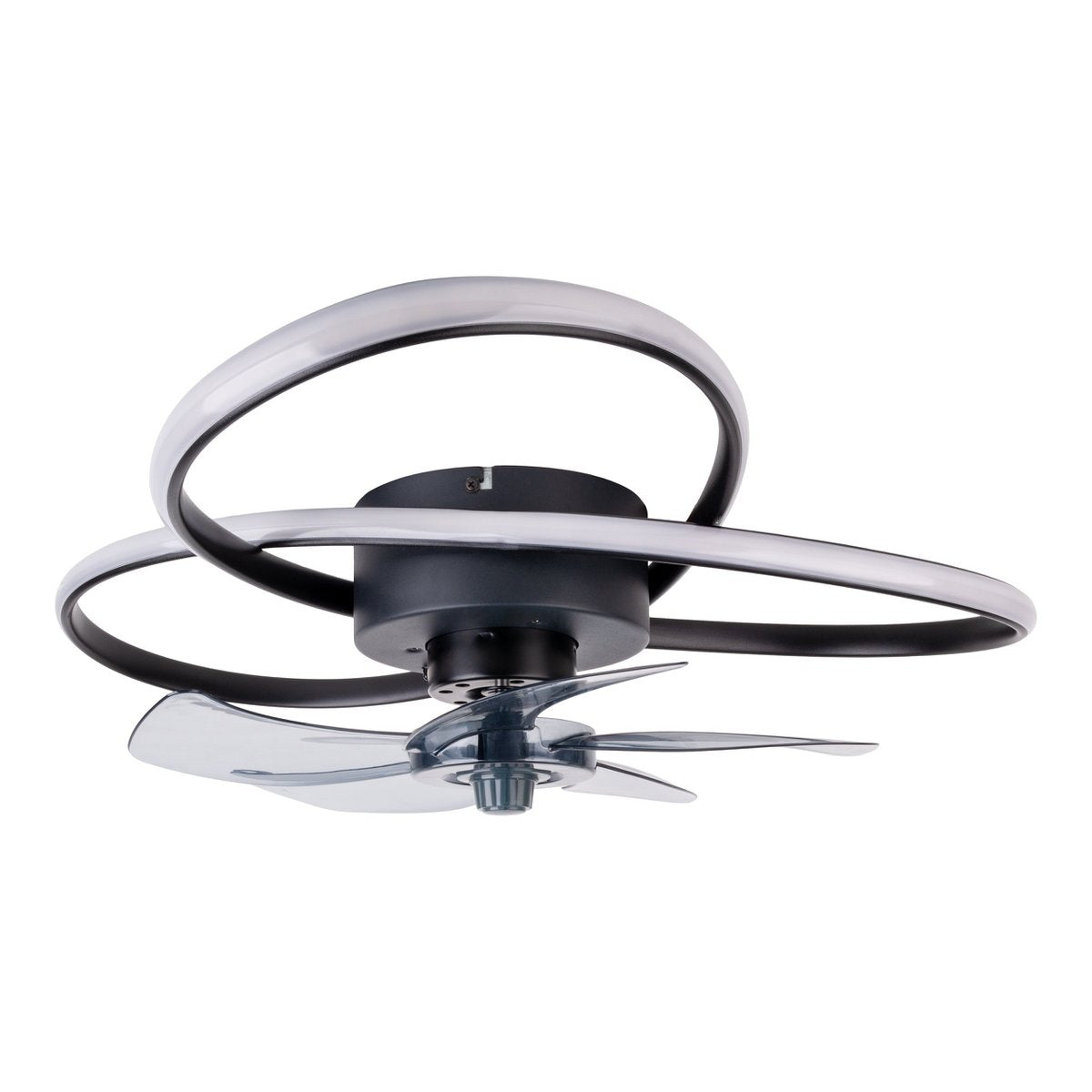 Het moderne LED -plafondlicht "Leccio" inclusief ventilator, nachtlichtfunctie, dim- en lichttemperatuurinstelling is uitgerust met stevig geïnstalleerde LED's en heeft een geschatte Øvon 58 cm.