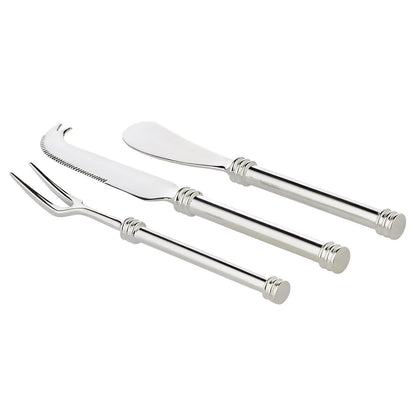 EDZARD serveerset Forma, 3-delig, elegant verzilverd, lengte 16 cm (kaasmes, botermes, serveervork)