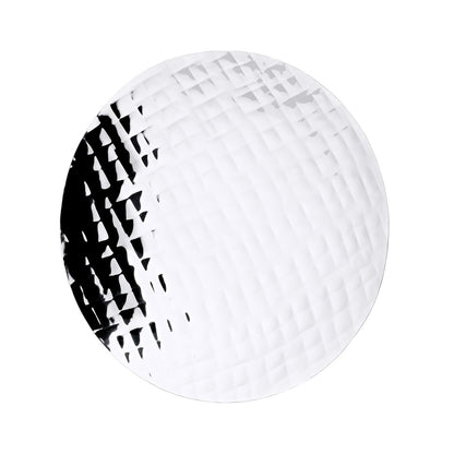 Leonora bord (Ø 25 cm, hoogte 3,2 cm), gehamerd, roestvrij staal