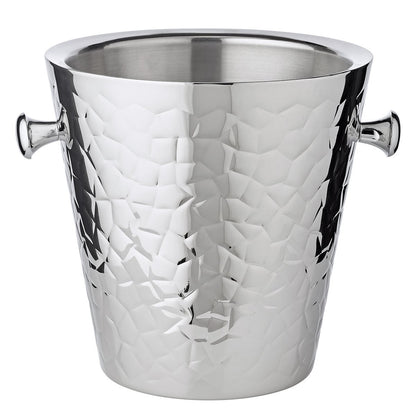 EDZARD champagnekoeler Capri met voet, hoogwaardig staal gepolijst, buitenkant met patroon, H 85 cm, koeler H 23 cm
