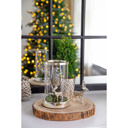 EDZARD lantaarn Sanremo, edel verzilverd, aanslagbestendig, hoogte 20 cm, diameter 12,5 cm