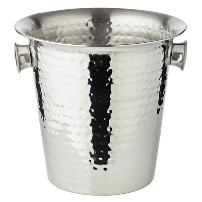 EDZARD champagnekoeler Joey met handvatten, RVS hoogglans gepolijst, gehamerd, hoogte 23 cm, diameter 21 cm
