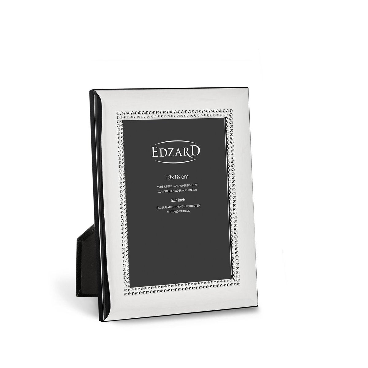 Fotolijst Turin (13x18 cm), verzilverd, aanslagbestendig, incl. 2 hangers, met parelrand