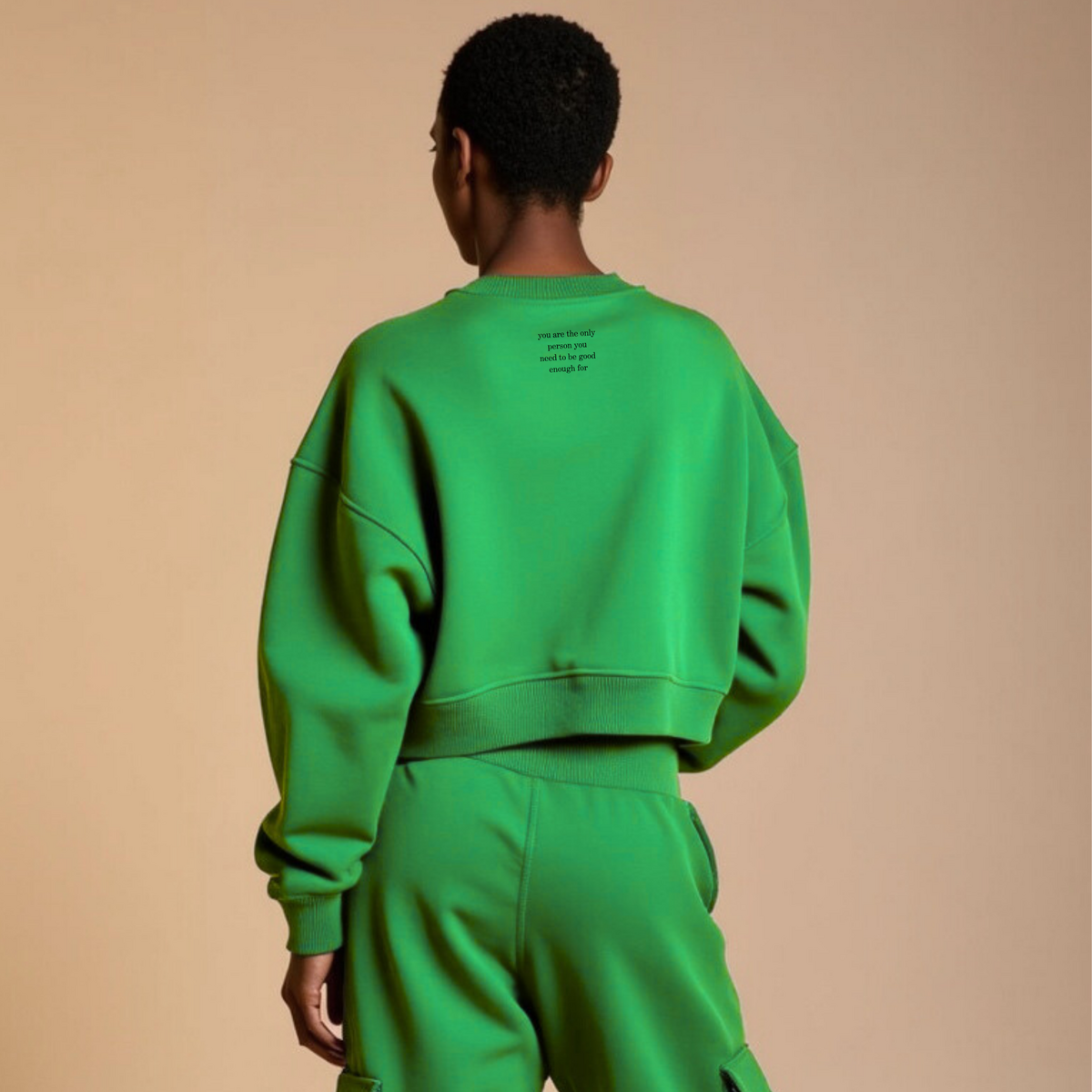 Crew Neck Heat "Good genoeg voor" - Green