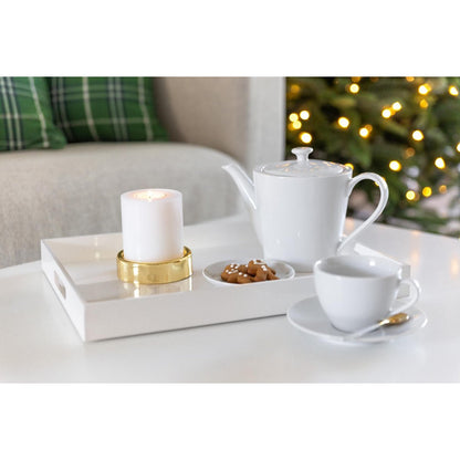 EDZARD set van 2 kandelaars Sanremo goud, elegant vernikkeld, ø 10 cm, voor stompkaarsen
