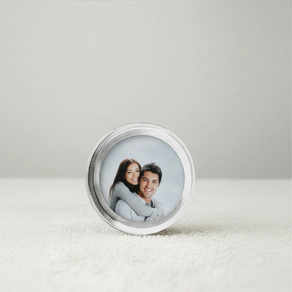 EDZARD fotolijst Pepe, rond, voor foto diameter 10 cm, edel verzilverd, aanslagbestendig