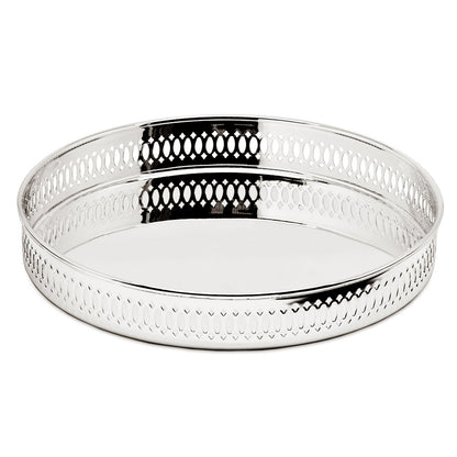 EDZARD dienblad Coro galerijblad, rond, verzilverd, aanslagbestendig, ø 23 cm, hoogte 3,5 cm
