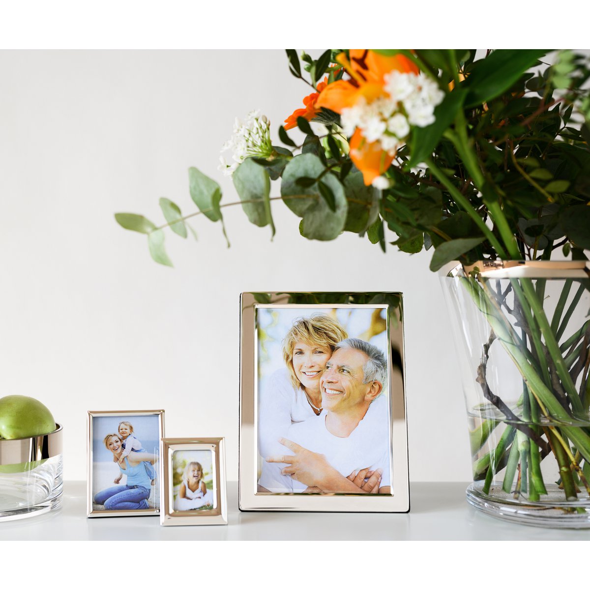 EDZARD fotolijst Salerno voor foto 13 x 18 cm, edel verzilverd, aanslag beschermd, met 2 hangers