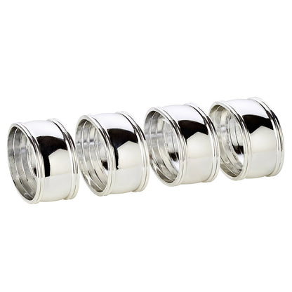 EDZARD set van 4 servetringdraad, edel verzilverd, aanslagbestendig, lengte 6 cm