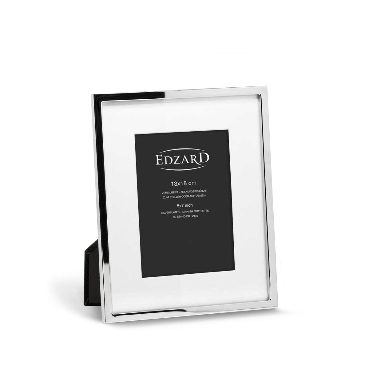 EDZARD Rivoli fotolijst voor foto's 13 x 18 cm, verzilverd, aanslagvast, met 2 hangers