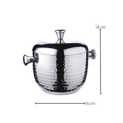IJsemmer rico H 21 cm met deksel-, zeef- en ijstang