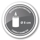 EDZARD kandelaar kandelaar Agadir, hoogwaardig staal hoogglans gepolijst, diameter 8,5 cm, hoogte 35 cm