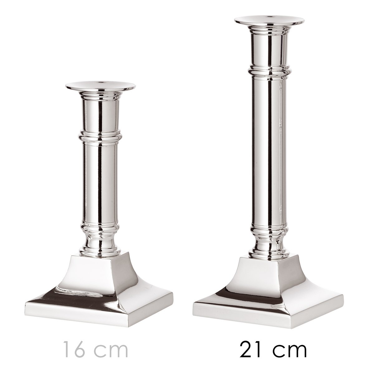 EDZARD kandelaar Kent kandelaar, verzilverd, aanslagbestendig, hoogte 21 cm