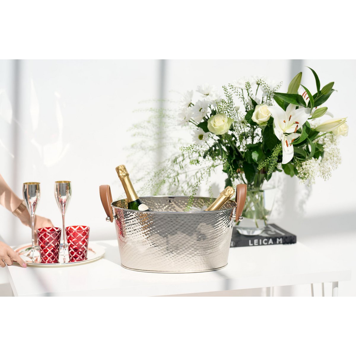 EDZARD set van 6 kristallen glazen Dio, rood, handgeslepen glas, hoogte 10 cm, inhoud 0,23 liter