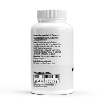 Magnesium 5x Komplex + B6 - 120 vegane Kapseln