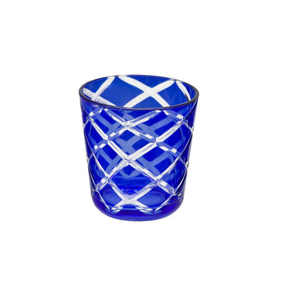 Mok Dio blauw robijnrood set van 4 H 8 cm