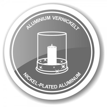 EDZARD lantaarn Kingston, gewei-design, aluminium, goudkleurig, met glas, hoogte 20 cm, ø 25 cm