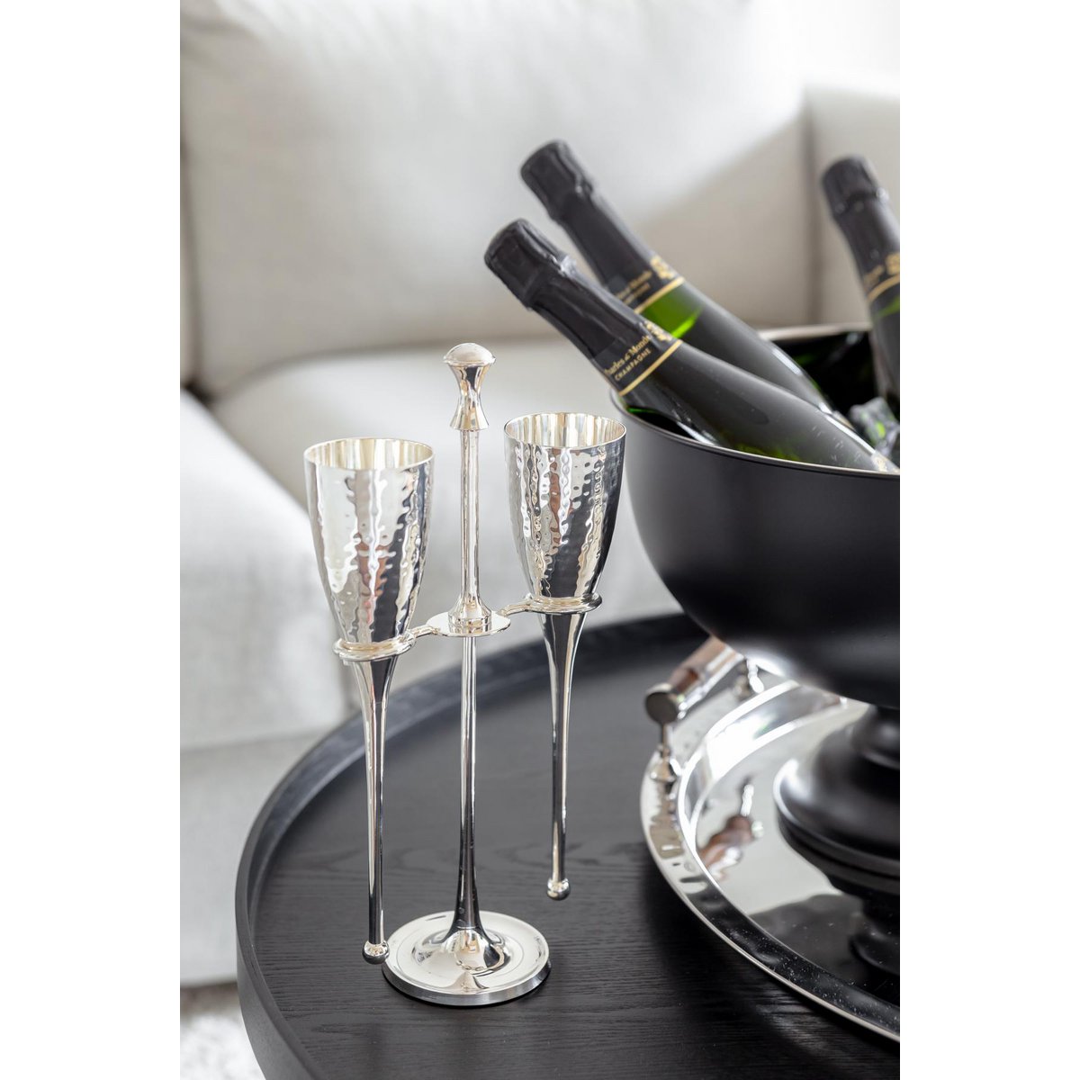 EDZARD 2 champagneglazen Didi met standaard H 32 cm